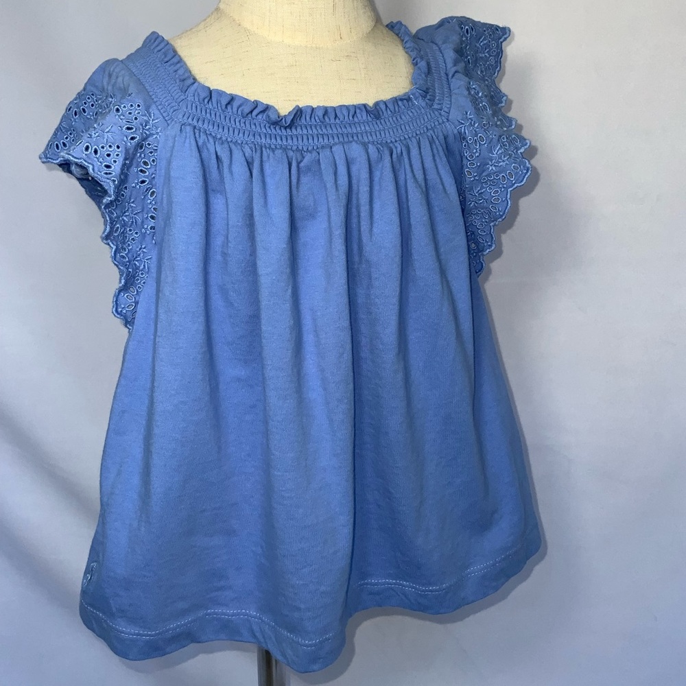 RL blue flowy shirt